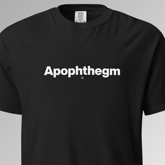 Apophthegm T-Shirt - Black - Factual Objects