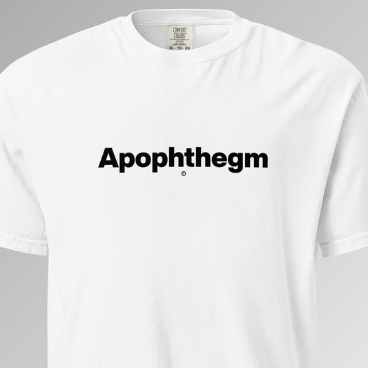 Apophthegm T-Shirt - White - Factual Objects