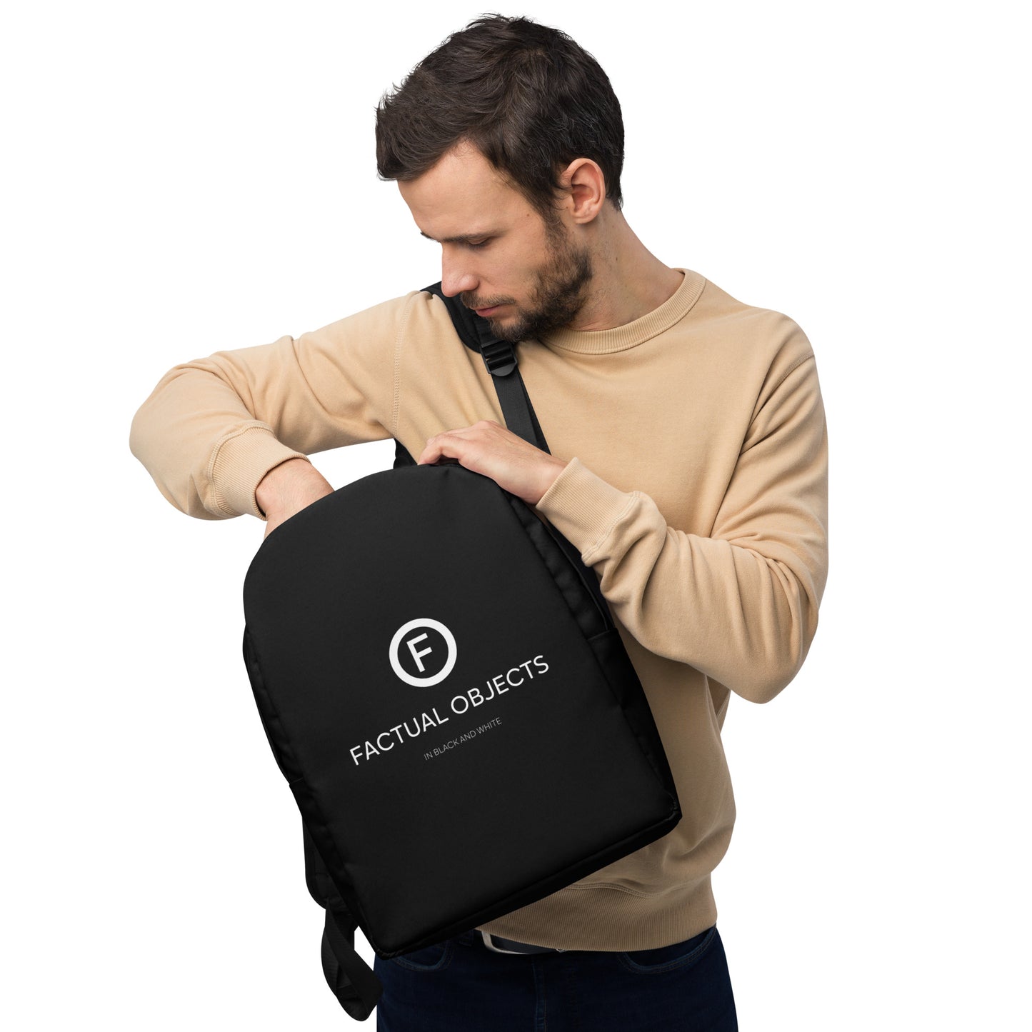 Factual Objects - Logo, Title and Slogan - Backpack - Black