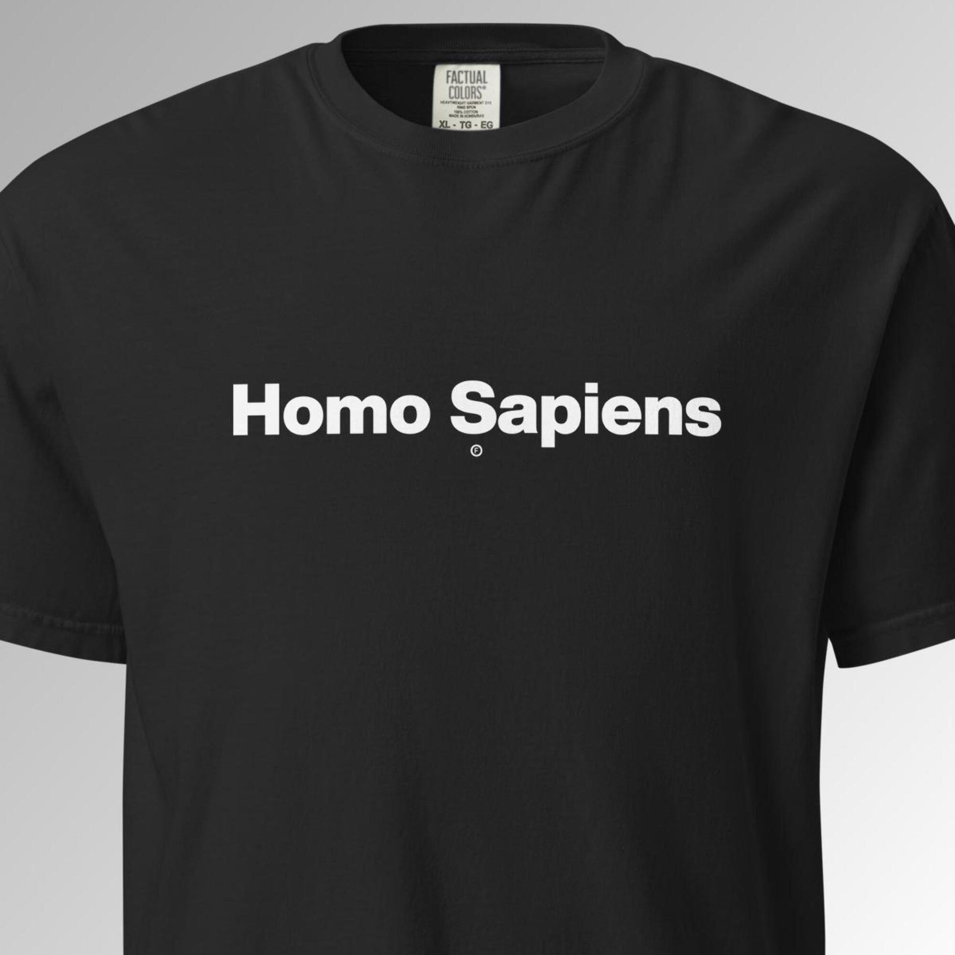 Homo sapiens T-Shirt - Black - Factual Objects