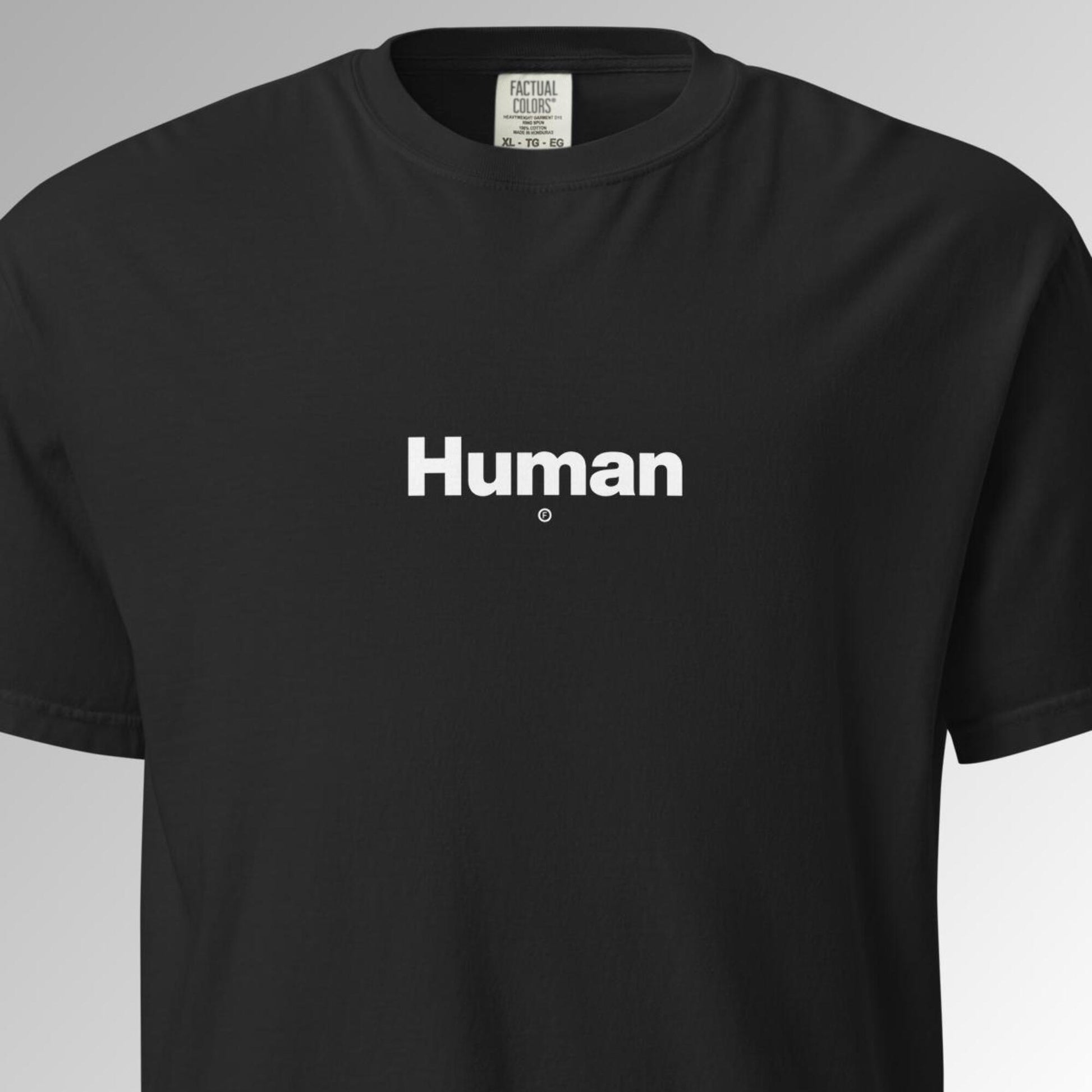 Human T-Shirt - Black - Factual Objects