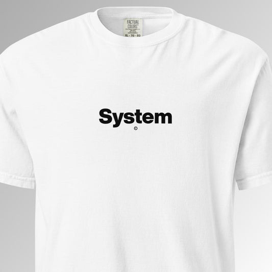 System T-Shirt - White - Factual Objects